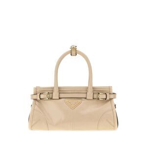 Prada Women Sand Leather Mini Prada Bonnie Handbag